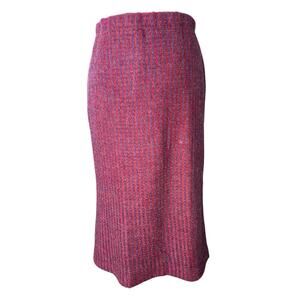 Vintage Italian Made Viva Elina Mohair Pencil Skirt Red